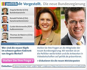 Kabinettsmitglieder der Bundesregierung 2009